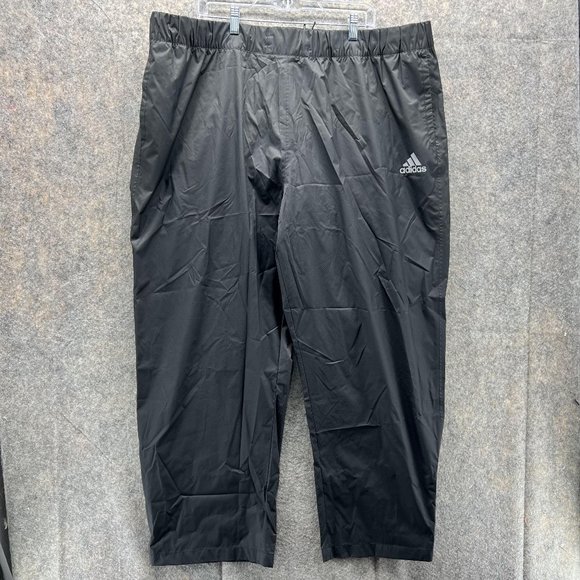 Adidas Sweatpants Men 2XLR Black Polyester Athletic Training Outdoors Nylon